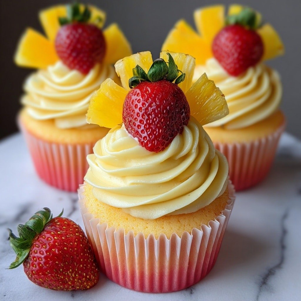 Strawberry Mango Margarita Cupcakes Recipe - Recipe Image