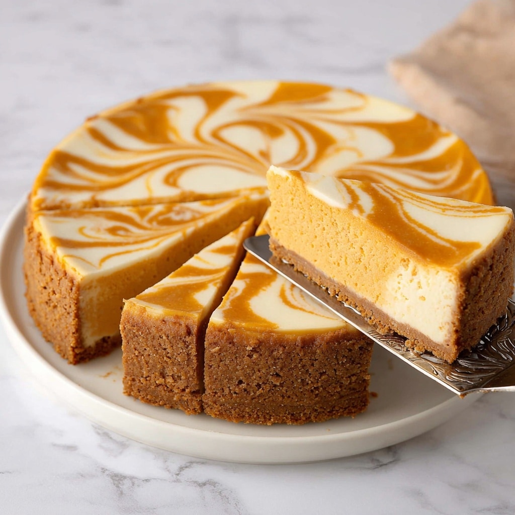 Pumpkin Swirl Cheesecake Recipe - Recipe Image