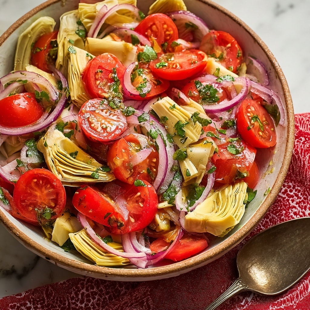 Tuscan Artichoke Tomato Salad Recipe - Recipe Image