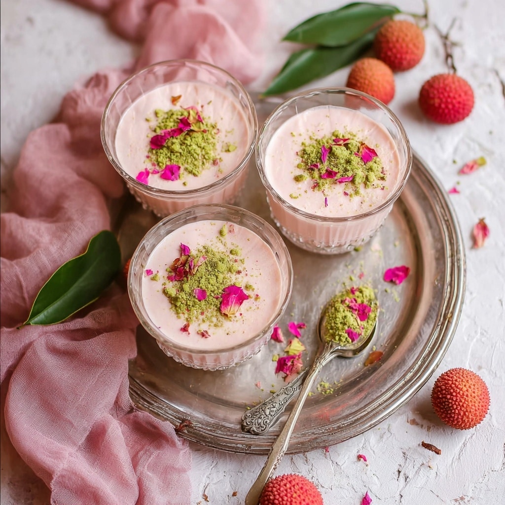 Litchi Rose Panna Cotta Recipe - Recipe Image
