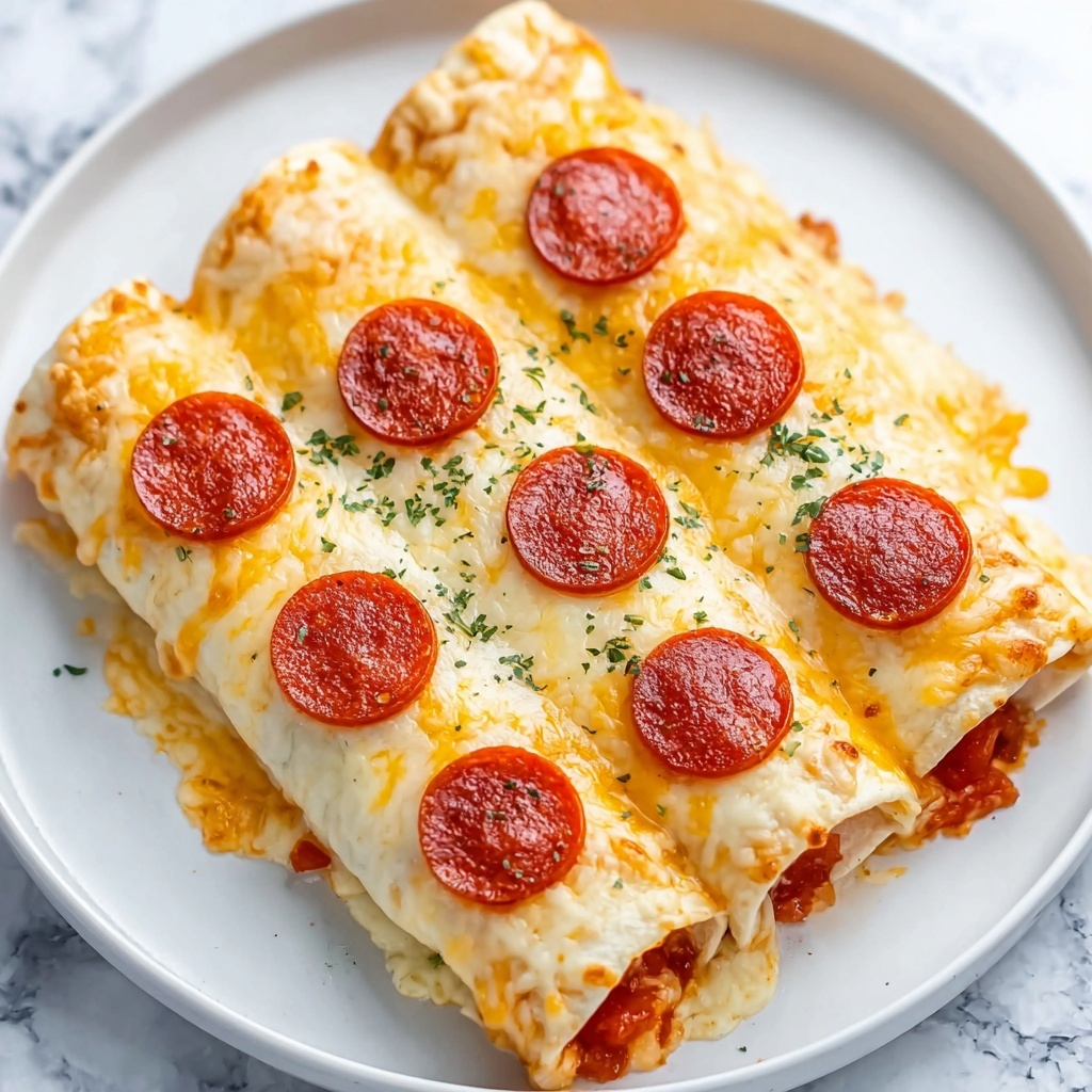 Cheesy Pepperoni Pizza Roll-Ups with Low-Carb Tortillas Recipe - Recipe Image