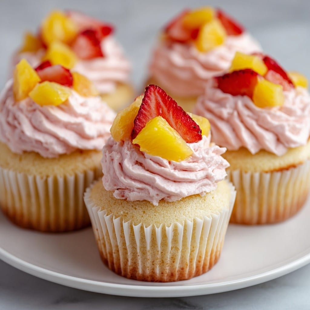 Strawberry Mango Cupcakes Recipe - Recipe Image