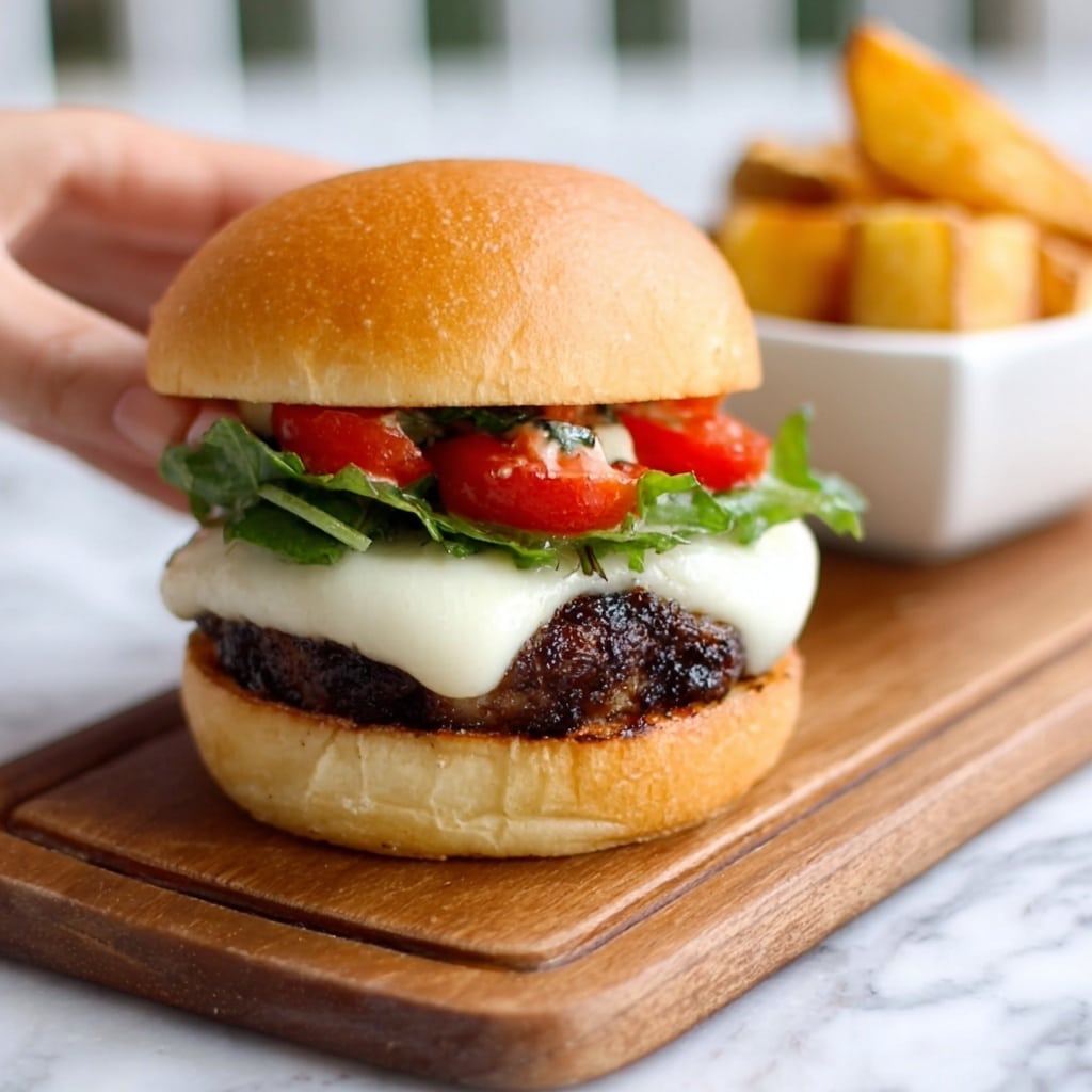 Citrus-Herb Caprese Burgers Recipe - Recipe Image