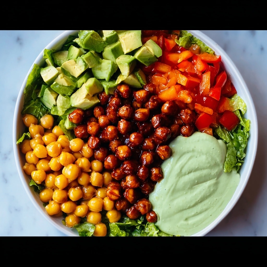 BBQ Chickpea Salad with Avocado Ranch Recipe - Recipe Image
