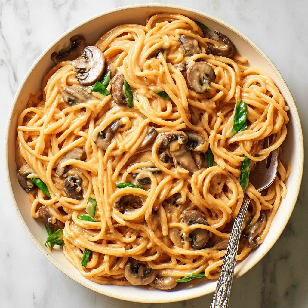 Creamy Miso Mushroom Pasta Recipe - Recipe Image