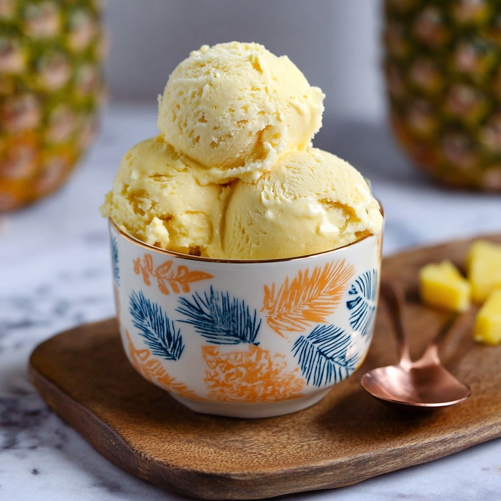 Homemade Pineapple Ice Cream Recipe - Recipe Image