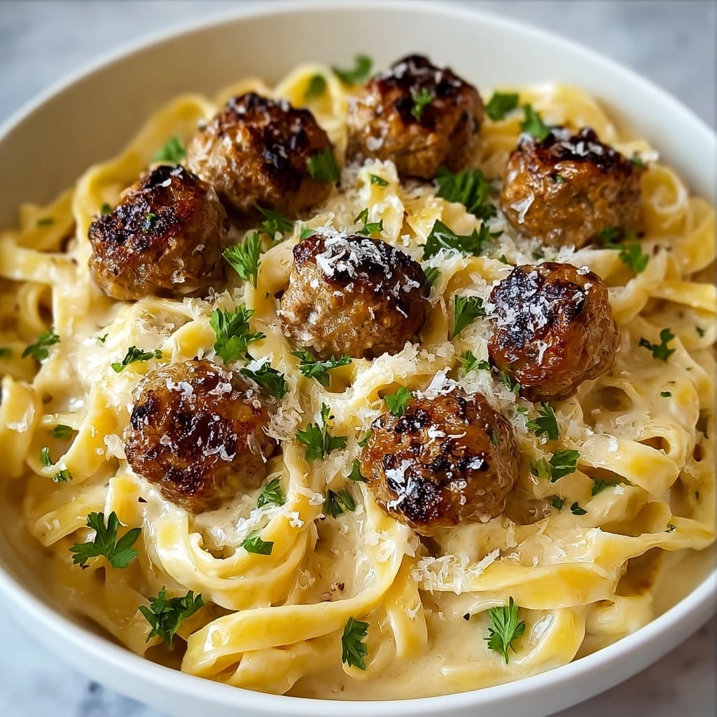 Garlic Butter Chicken Bites with Creamy Parmesan Pasta Recipe - Recipe Image