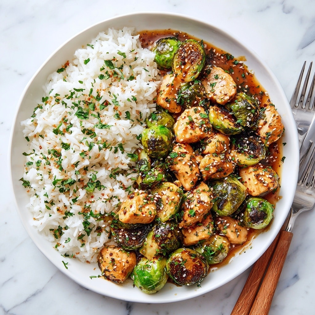 Air Fryer Sweet Chili Chicken and Brussels Sprouts Recipe - Recipe Image