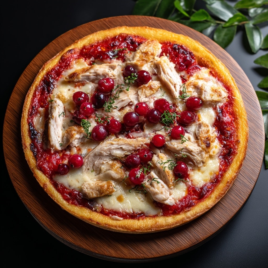 Turkey and Cranberry Pizza Recipe - Recipe Image