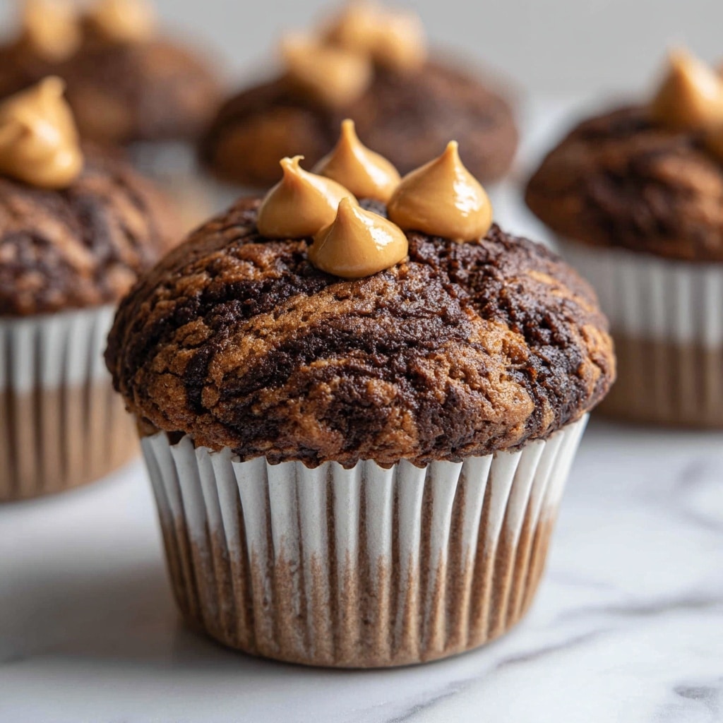Chocolate Peanut Butter Banana Muffins Recipe - Recipe Image