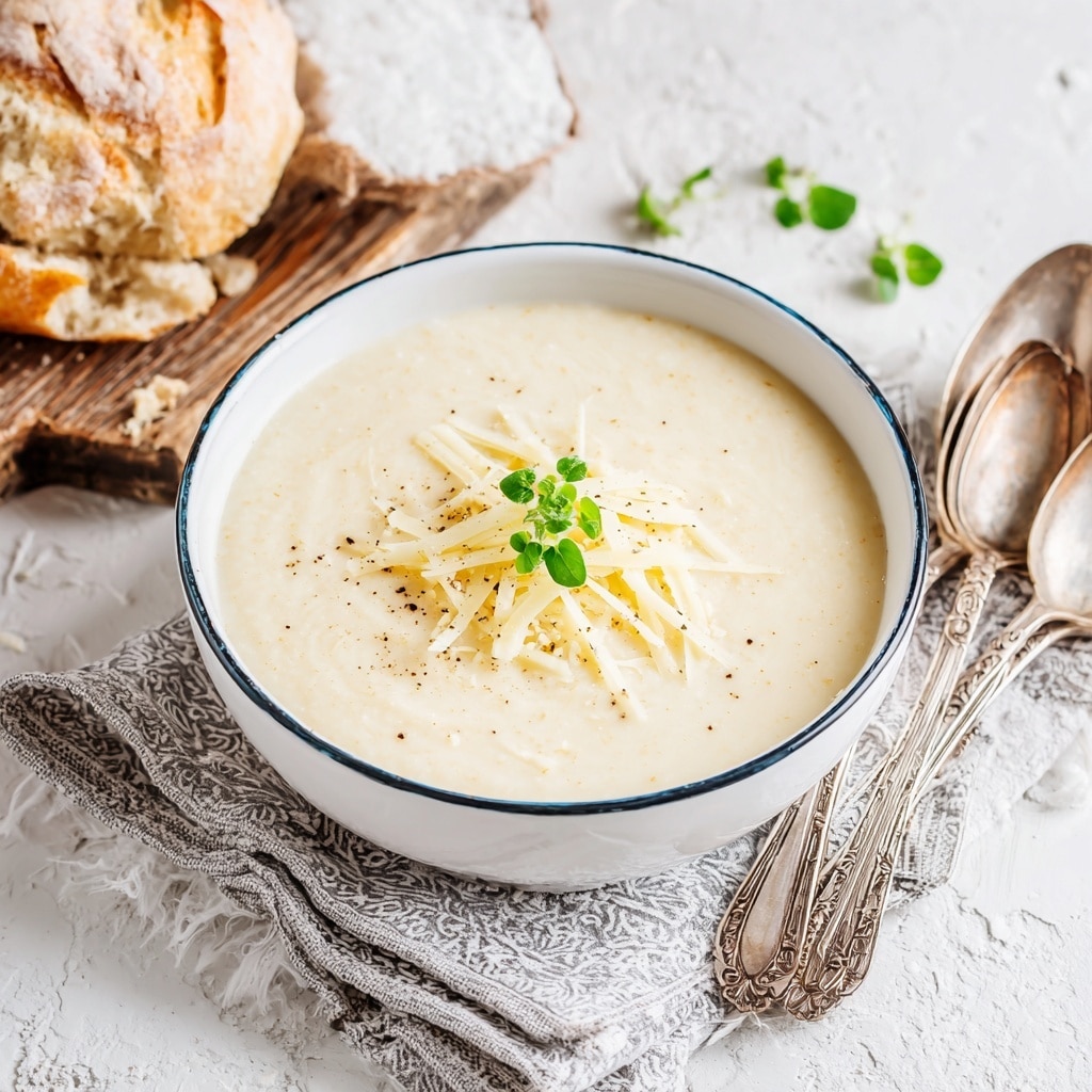 Creamy Roasted Garlic Soup Recipe - Recipe Image