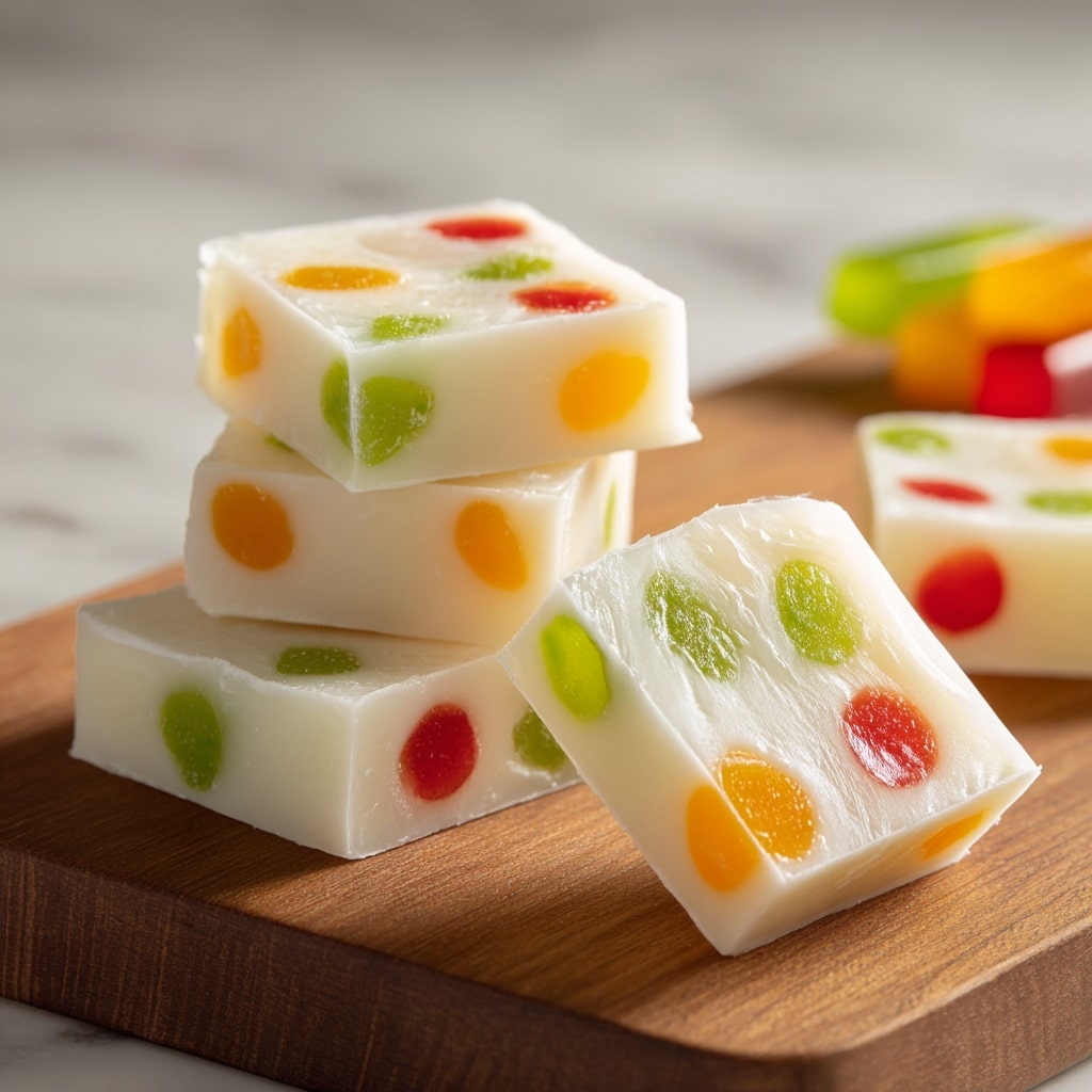 Christmas Gumdrop Nougat Candy Recipe - Recipe Image