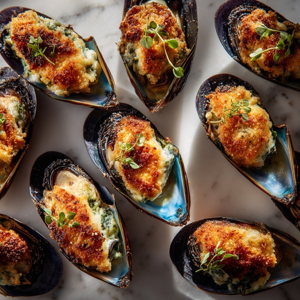 Stuffed Baked Mussels (Baked Tahong) Recipe - Recipe Image