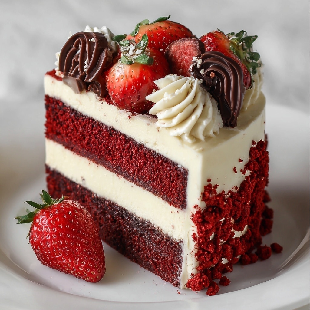 Red Velvet Strawberry Cheesecake Recipe - Recipe Image