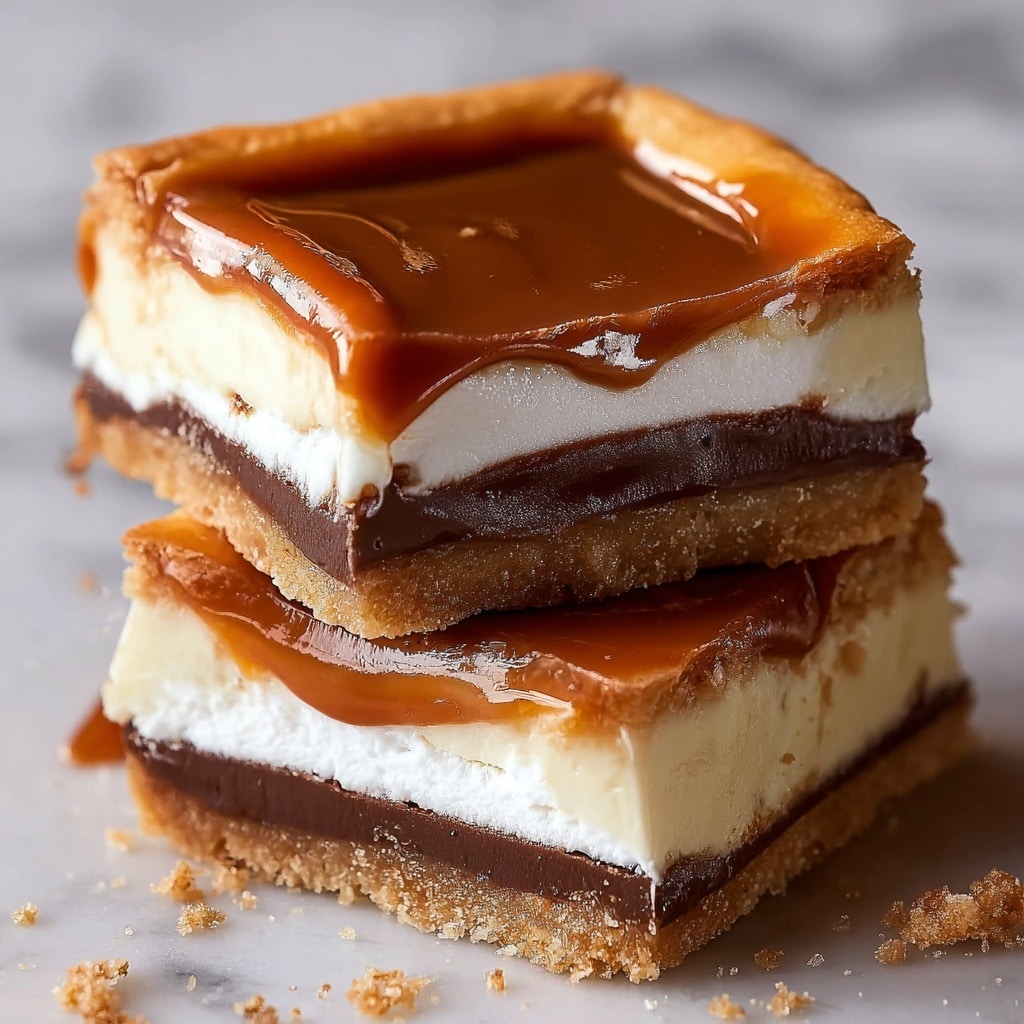 Decadent Caramel Cheesecake Bars Recipe - Recipe Image