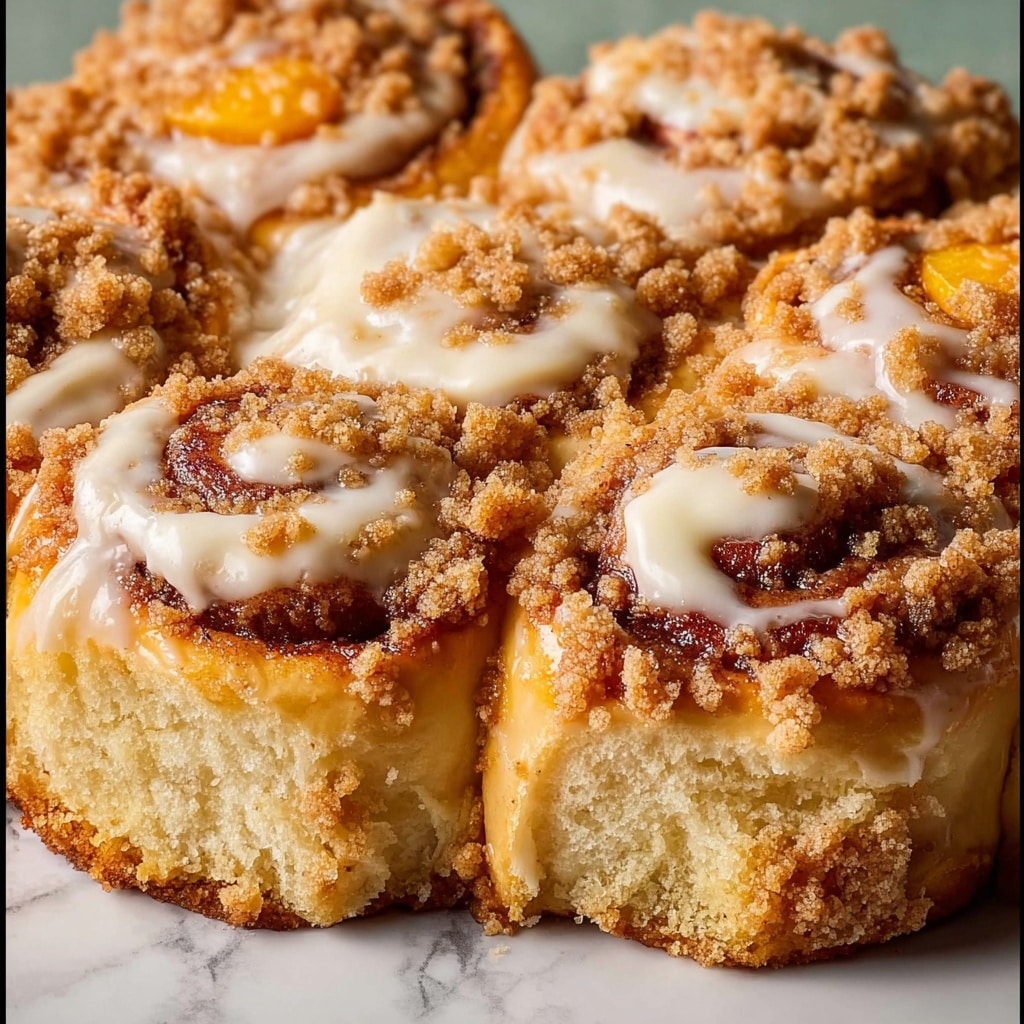 Peach Cobbler Cinnamon Rolls: A Delicious Twist on a Classic Recipe - Recipe Image