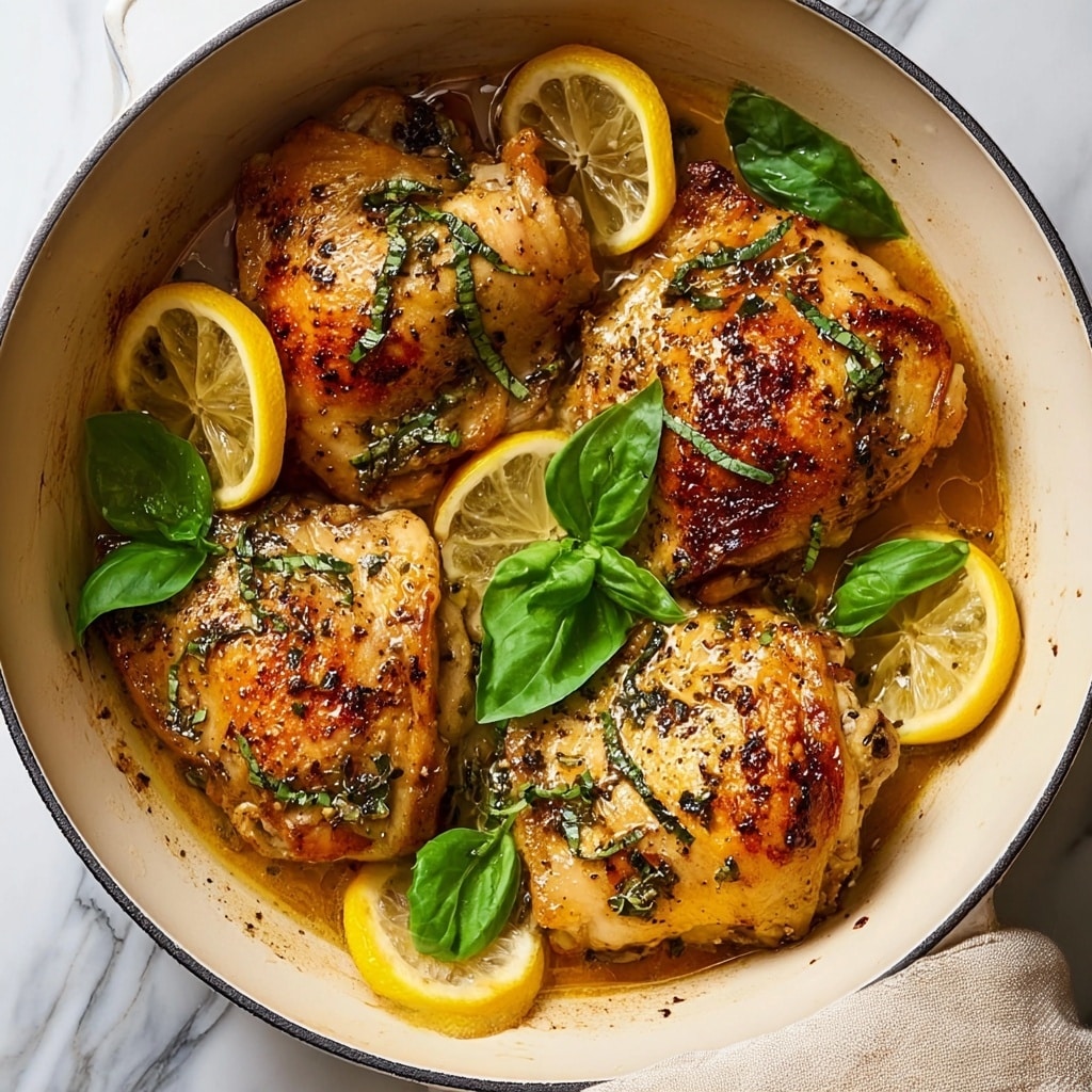 One-Pan Lemon Basil Chicken Recipe - Recipe Image