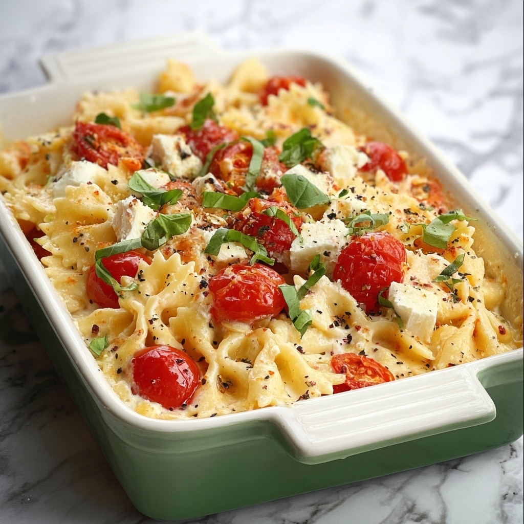 Baked Feta Pasta Recipe with Cherry Tomatoes Recipe - Recipe Image