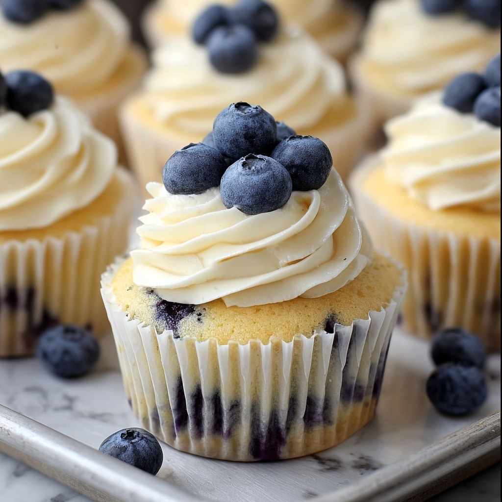 White Chocolate Blueberry Cupcakes Recipe - Recipe Image