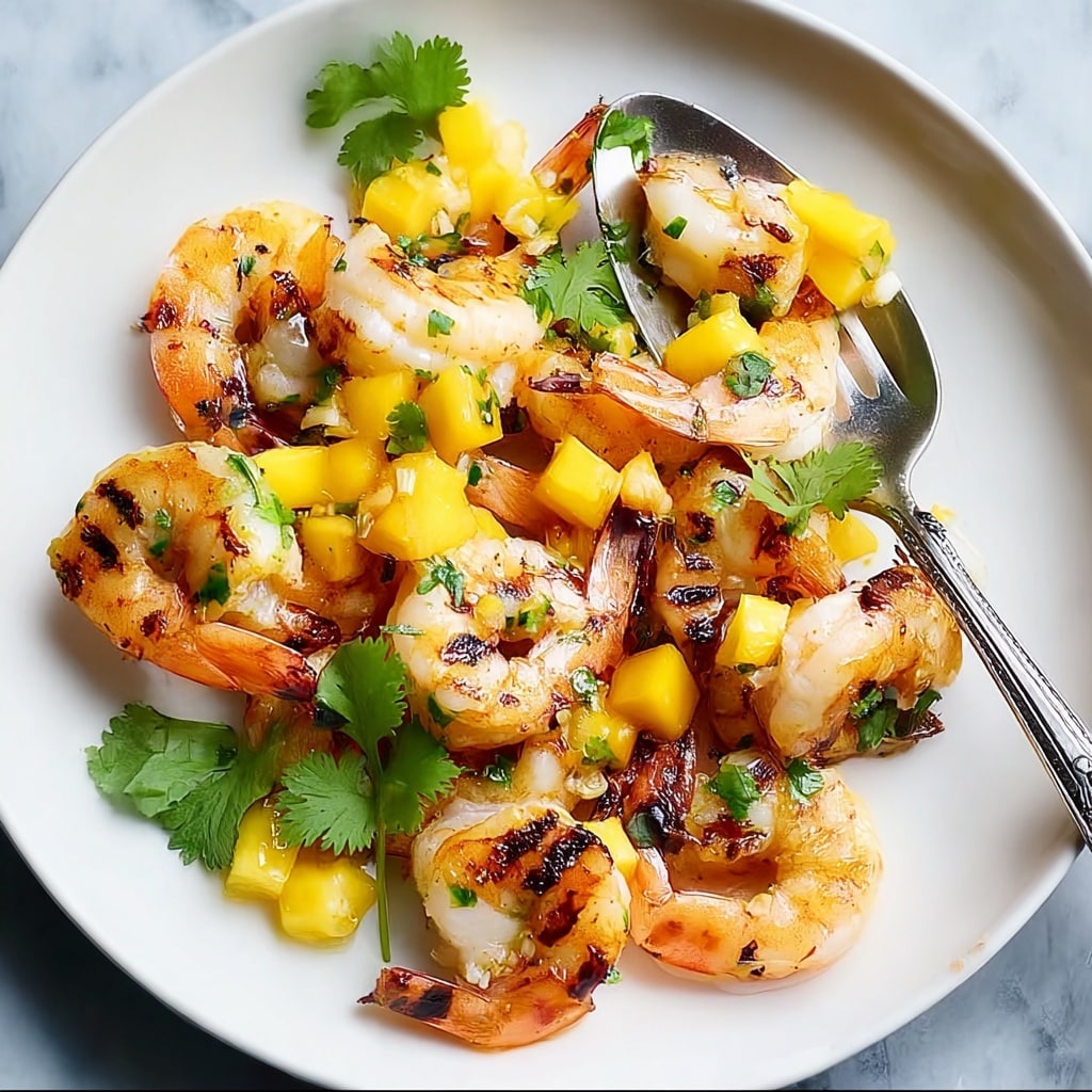 Chilli Lime Prawns with Tangy Mango Salsa Recipe - Recipe Image