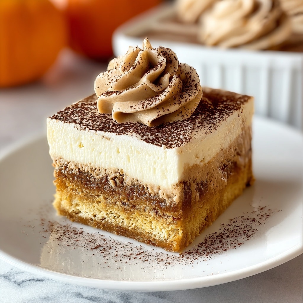 Pumpkin Spice Gooey Cake with Brown Sugar Cream Cheese Frosting Recipe - Recipe Image