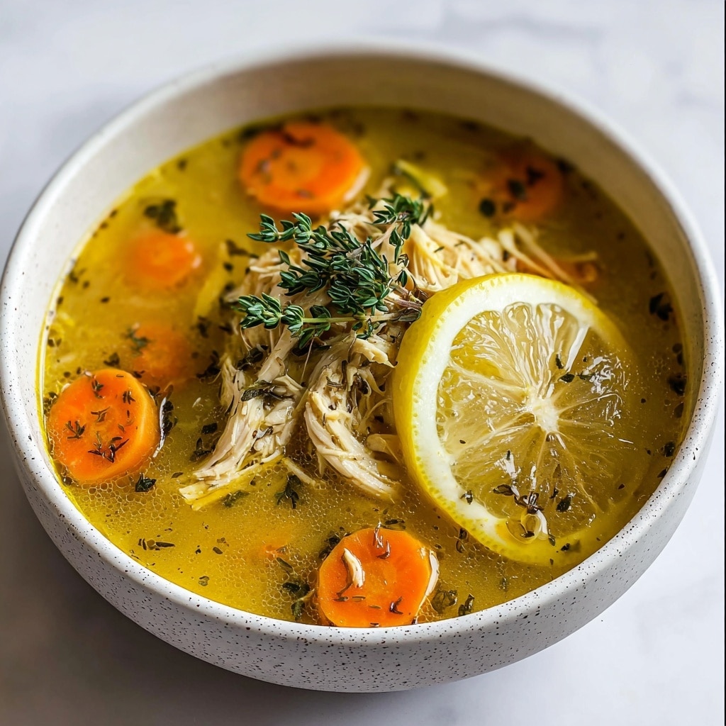 Lemon Chicken Soup: A Refreshing Recipe for Comfort and Wellness Recipe - Recipe Image