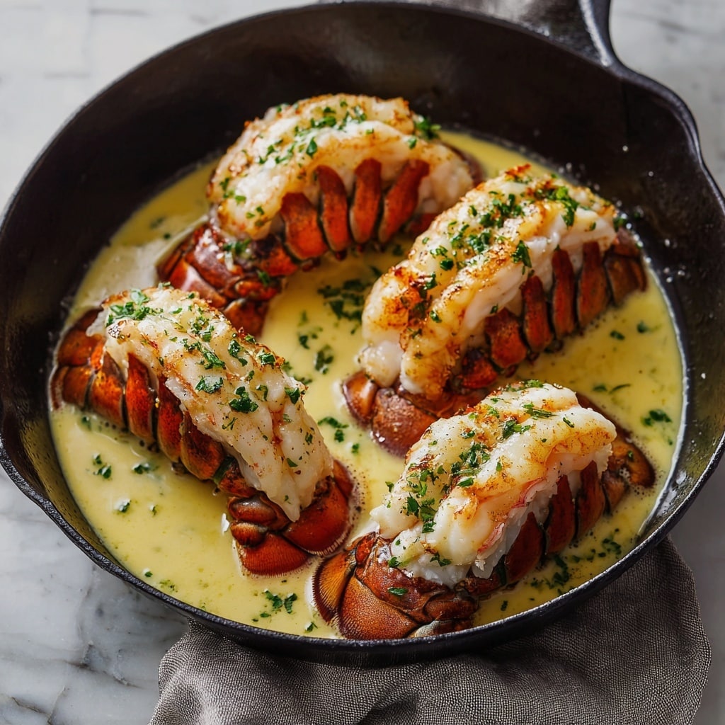 Creamy Garlic Butter Lobster Tails Recipe - Recipe Image