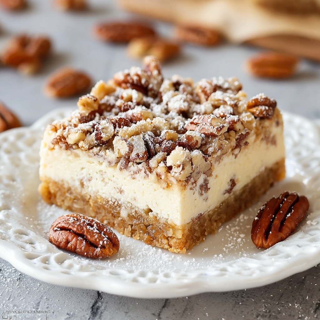 Pecan Pie Cheesecake Bars Recipe - Recipe Image