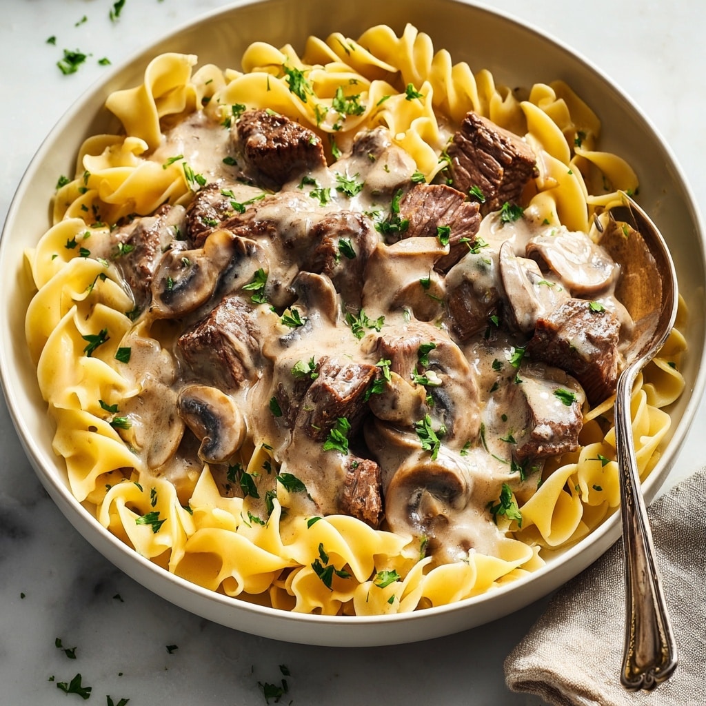 Beef Stroganoff with Egg Noodles Recipe - Recipe Image