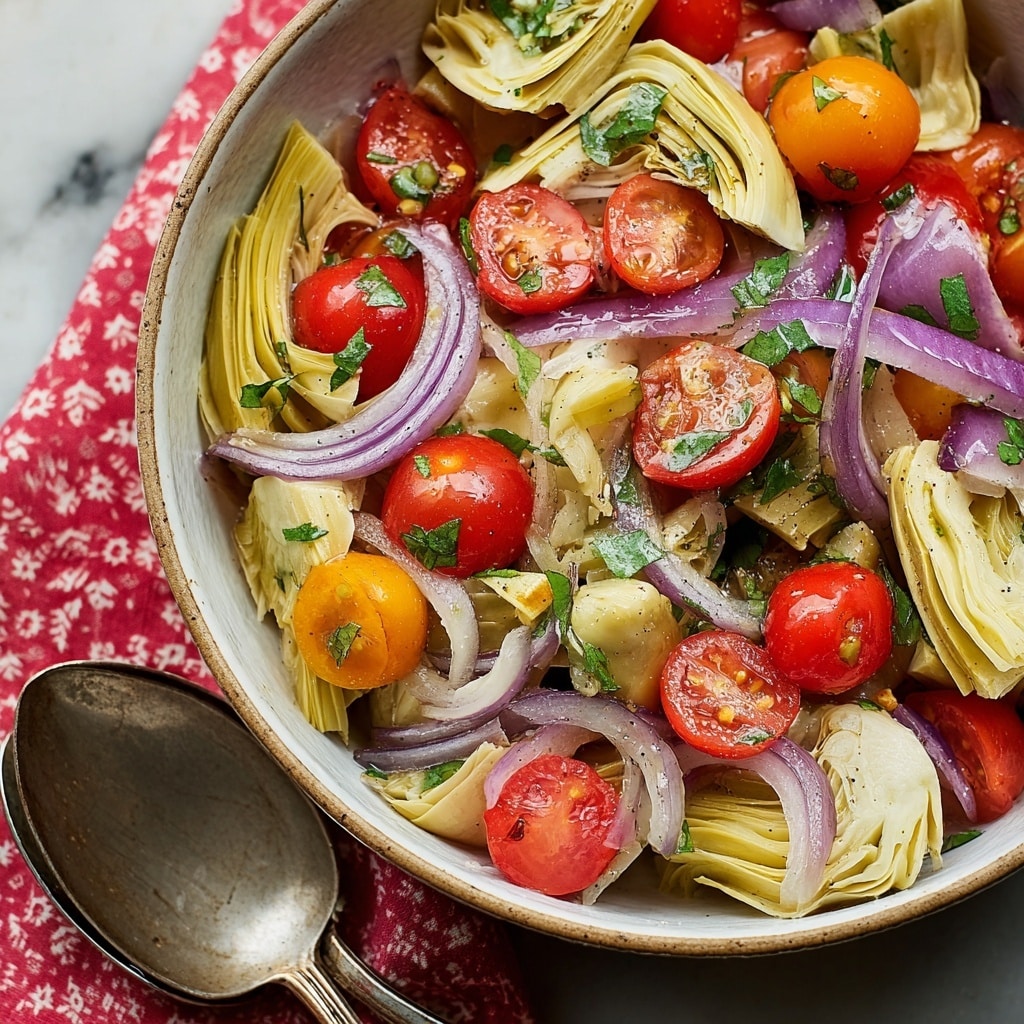 Tuscan Artichoke Tomato Salad Recipe - Recipe Image