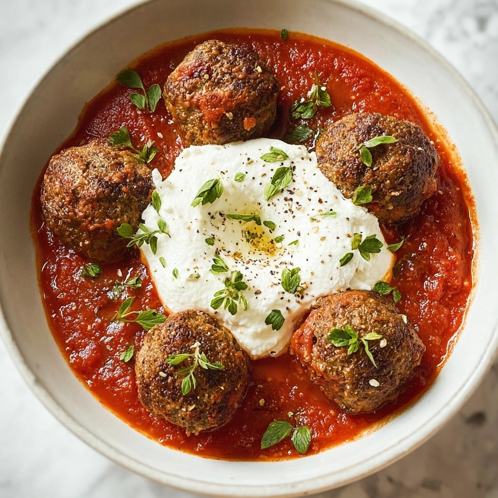 Ricotta Meatballs in Creamy Marinara Sauce Recipe - Recipe Image