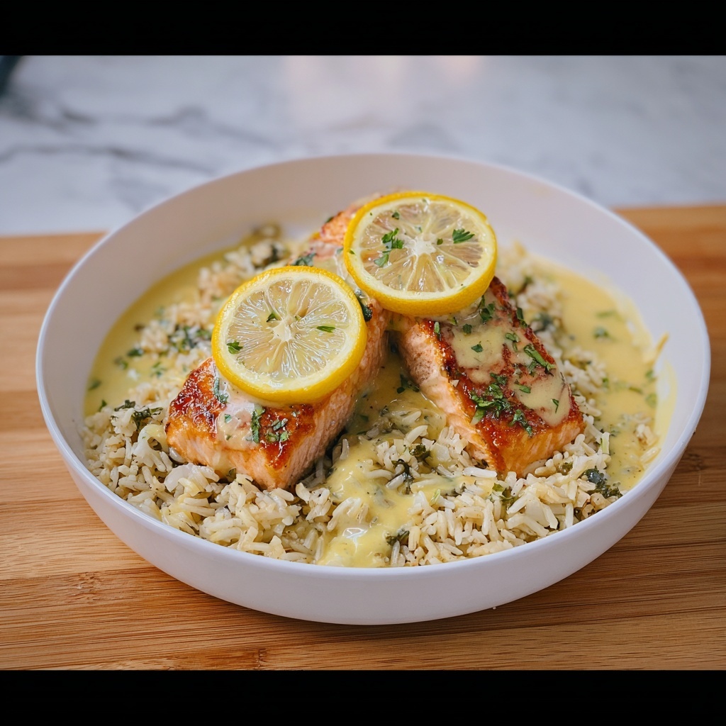 One-Pan Creamy Lemon Caper Butter Salmon Recipe - Recipe Image