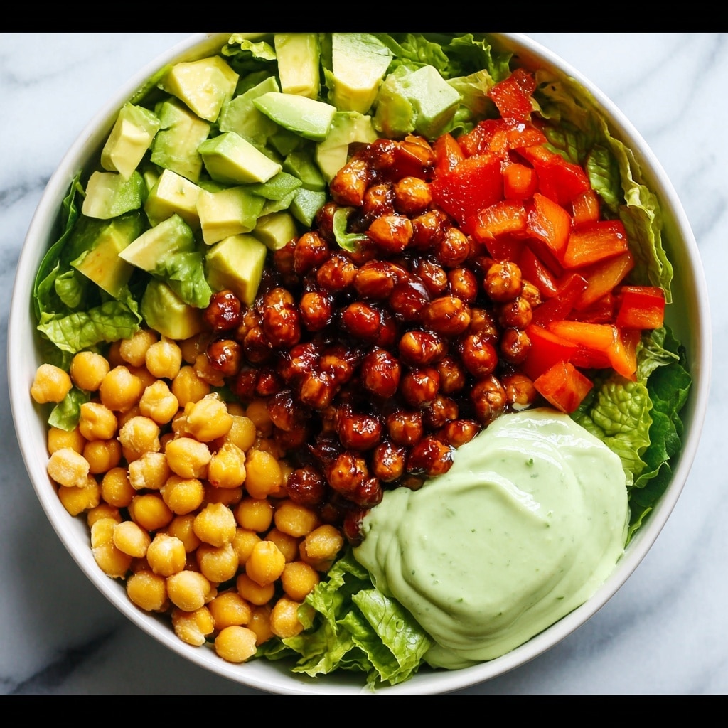 BBQ Chickpea Salad with Avocado Ranch Recipe - Recipe Image