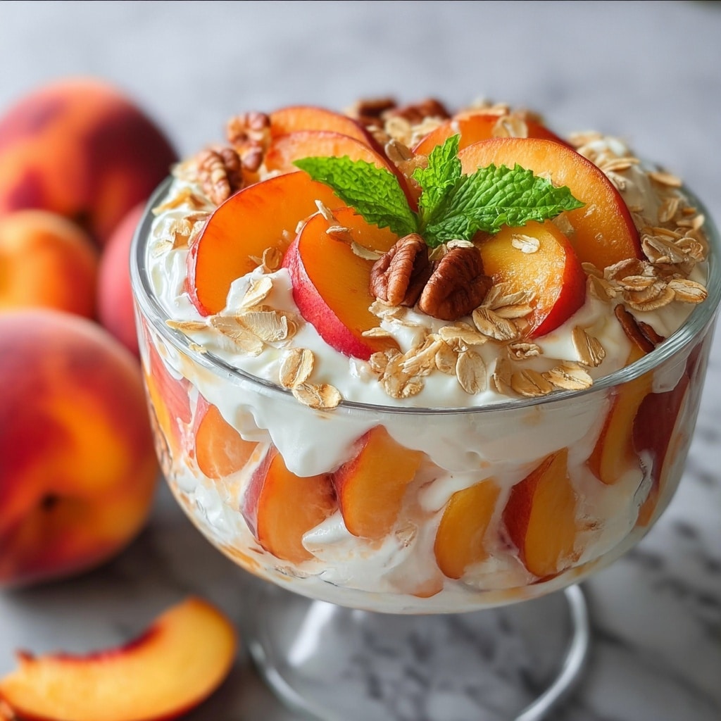 Peach Cobbler Cheesecake Fruit Salad Recipe - Recipe Image