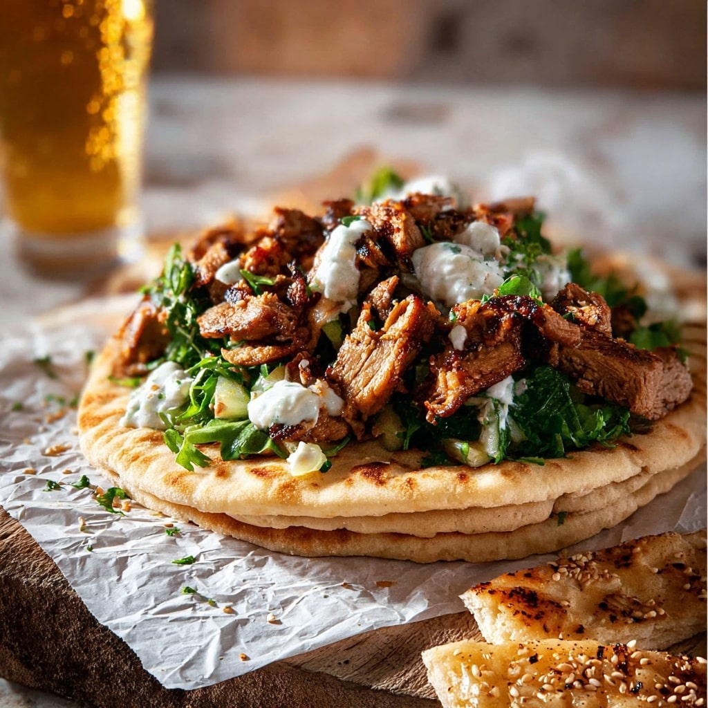 Curry Chicken Gyro and Tahini Sweet Potatoes Recipe - Recipe Image