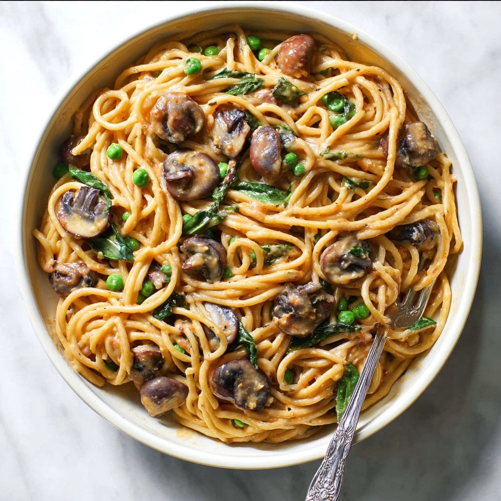 Creamy Miso Mushroom Pasta Recipe - Recipe Image
