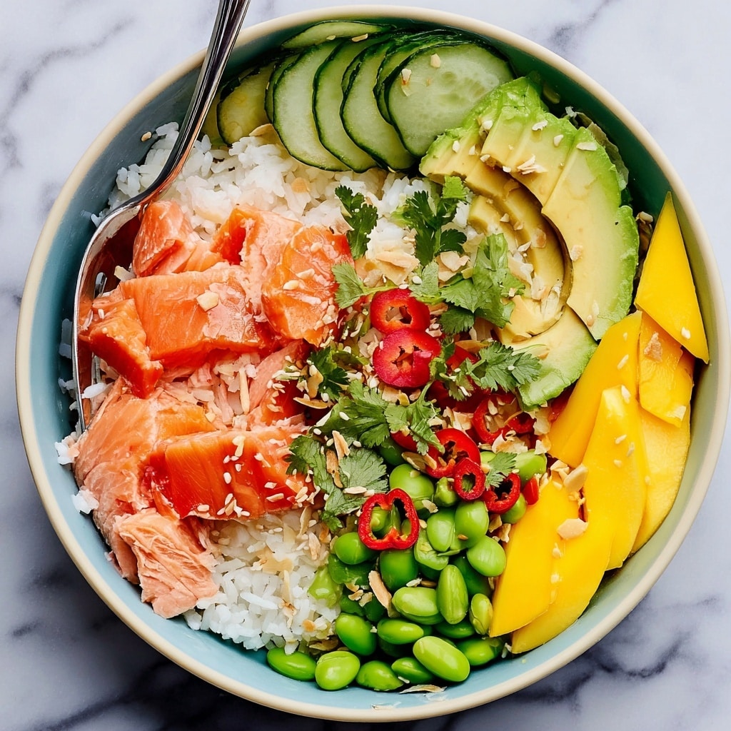 Coconut Rice Salmon Bowl Recipe - Recipe Image