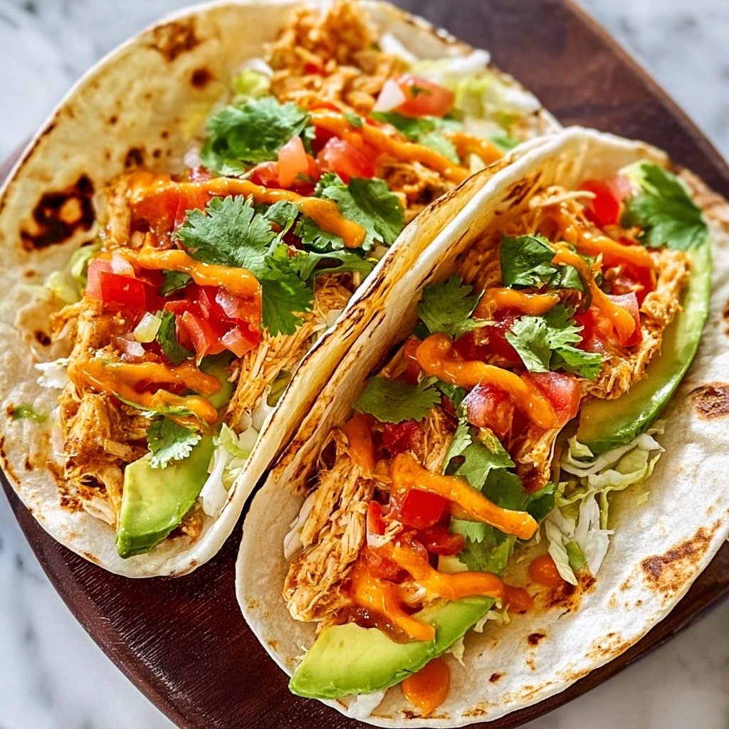 Slow Cooker Queso Chicken Tacos Recipe - Recipe Image