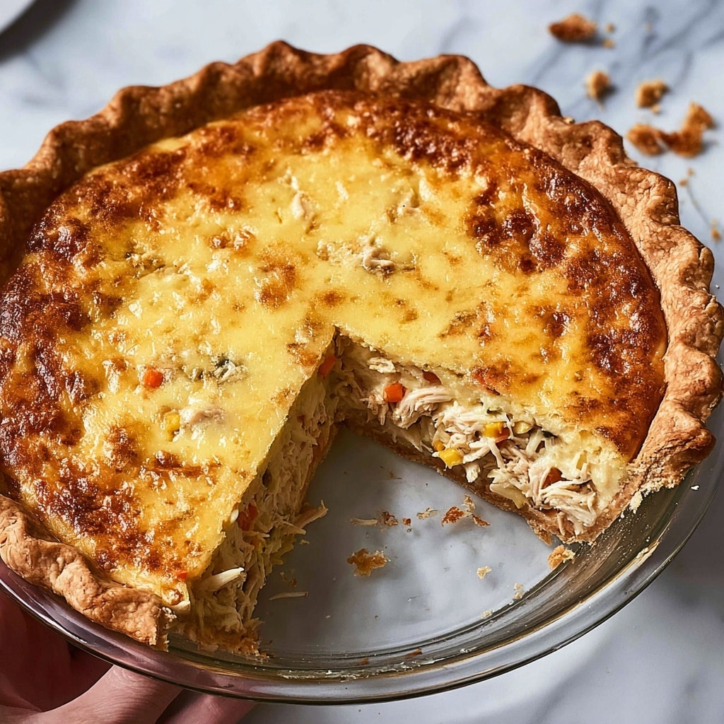 Baked Chicken Salad Pie Recipe - Recipe Image