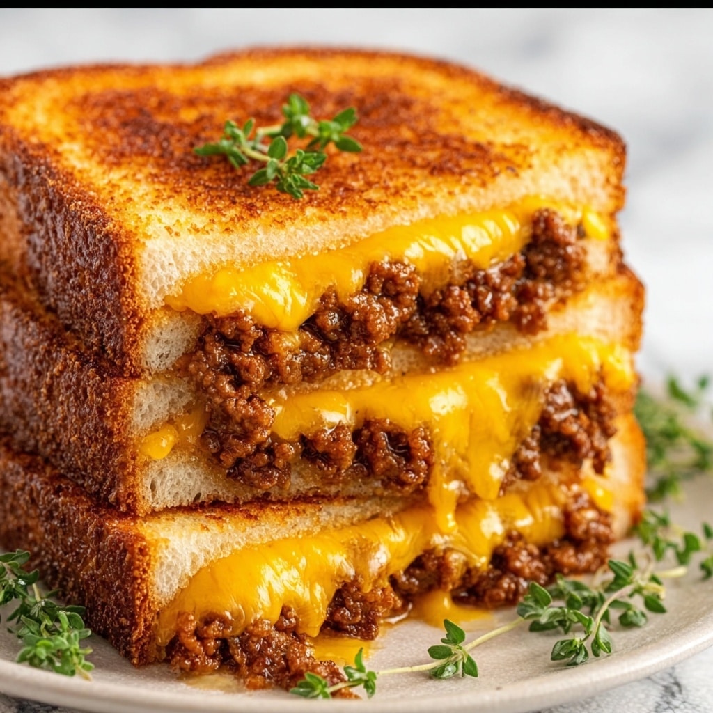 Ground Beef Grilled Cheese Sandwich Recipe