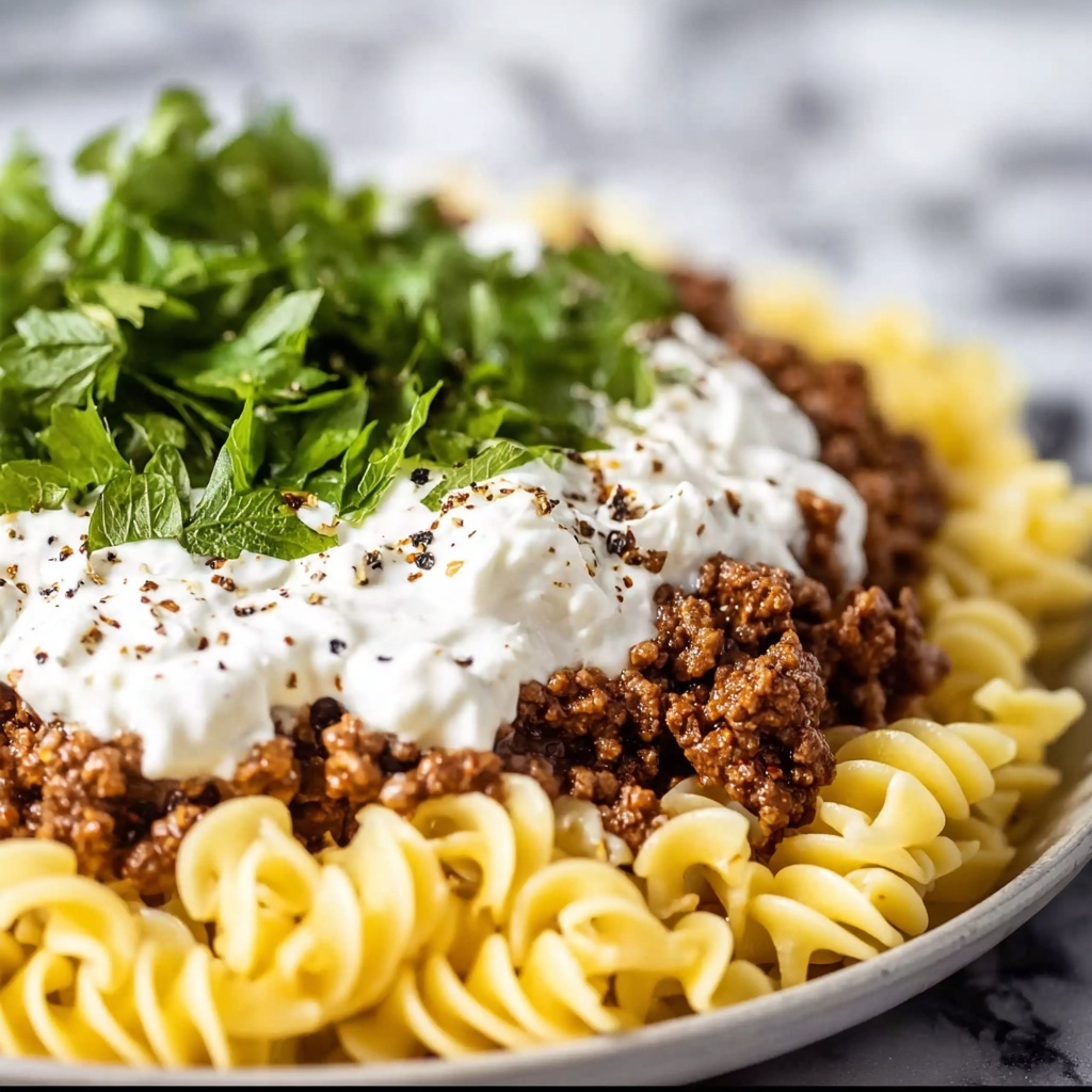 Arabic Spiced Pasta with Tomato and Ground Meat Recipe