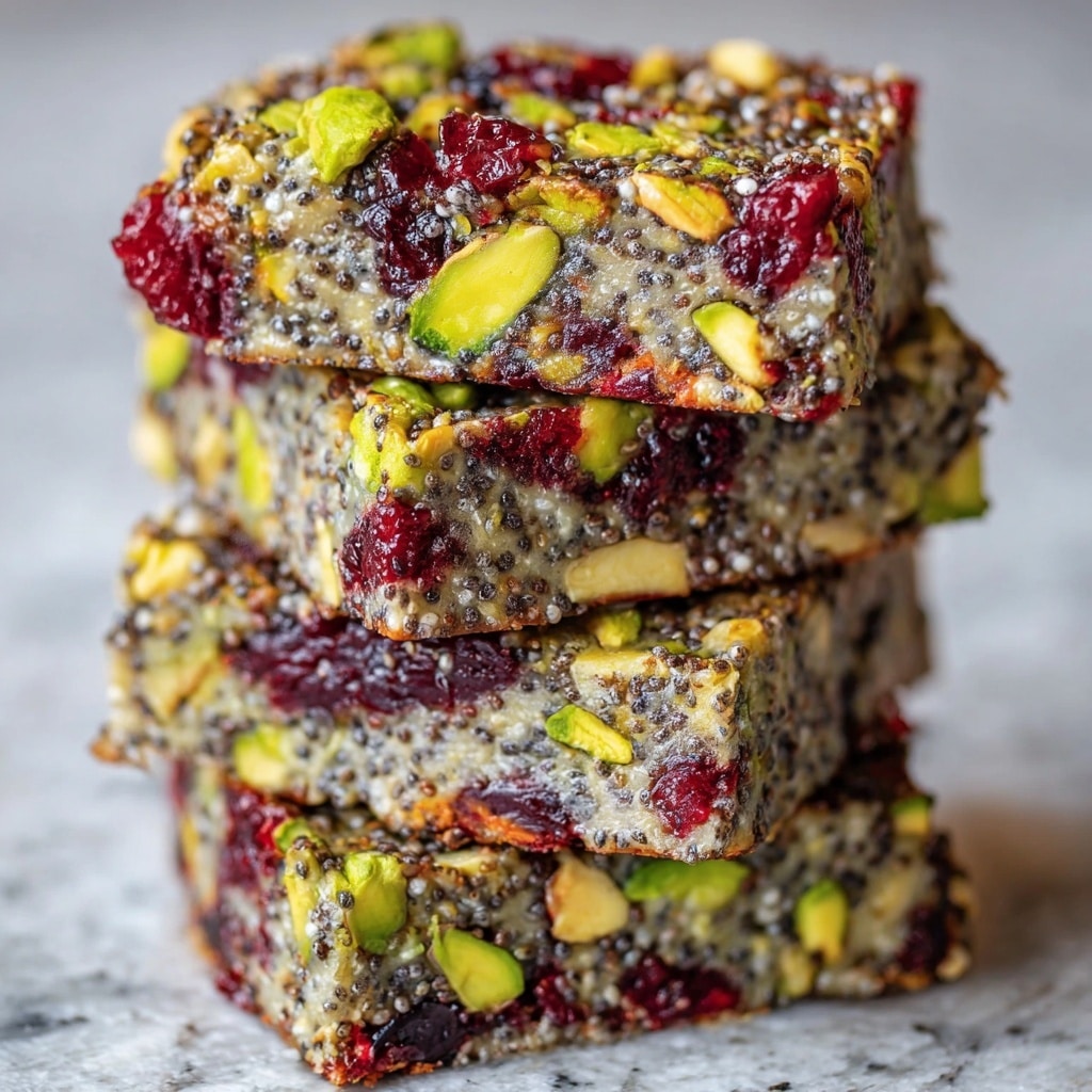 Pistachio Cranberry Chia Bars Recipe