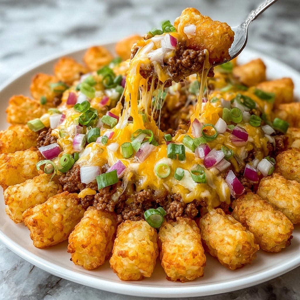 One-Pan Cheeseburger Tater Tot Pasta Recipe