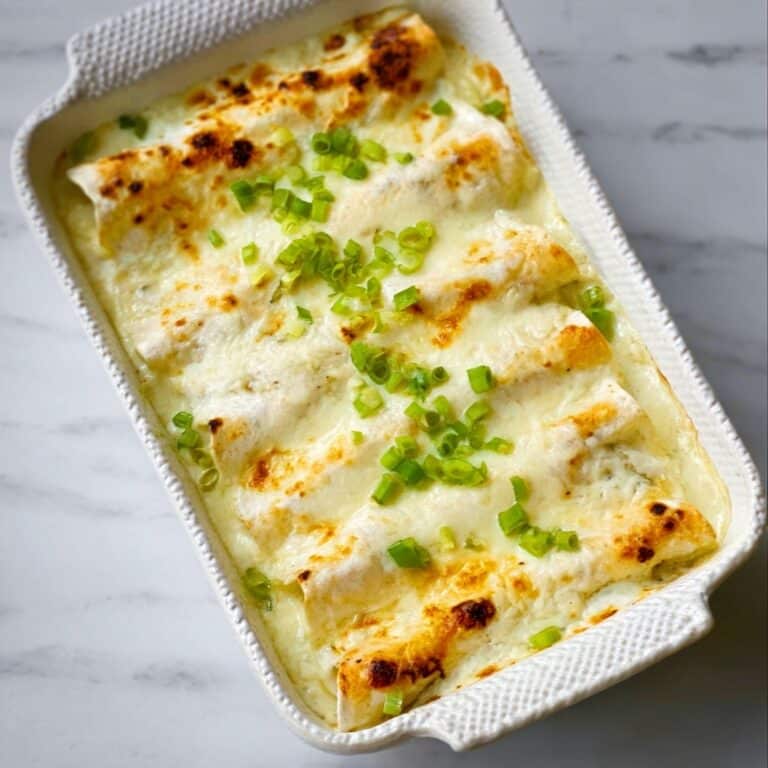 Chicken Enchiladas with Sour Cream White Sauce Recipe