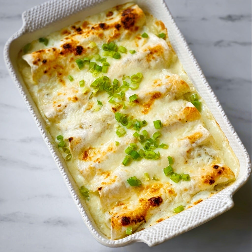 Chicken Enchiladas with Sour Cream White Sauce Recipe