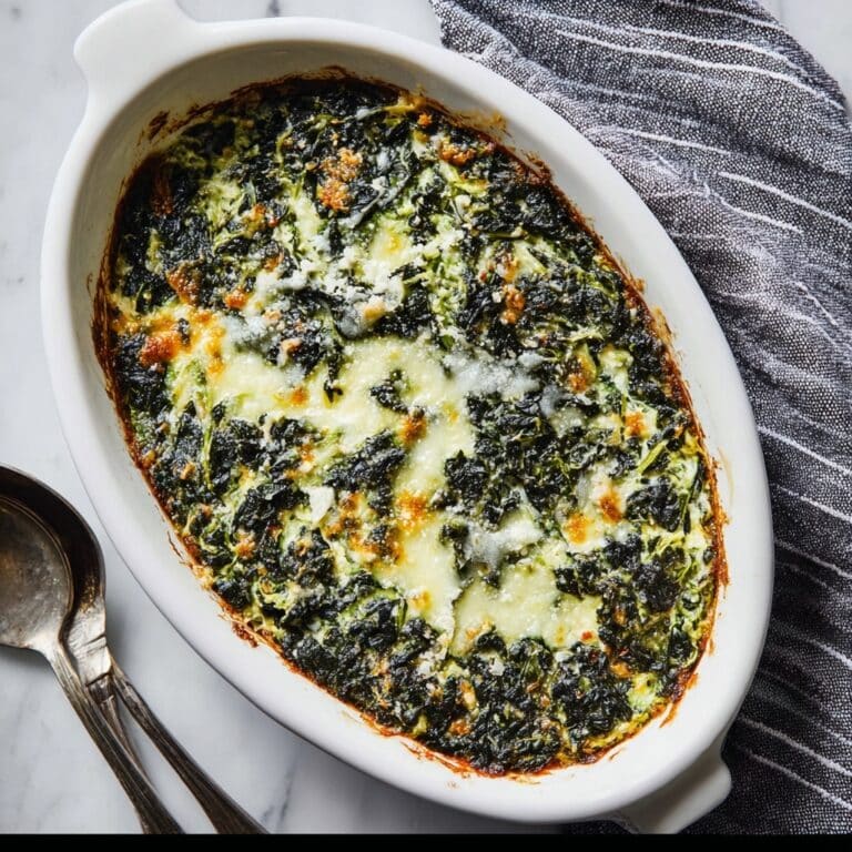 Cheesy Baked Spinach Casserole Recipe