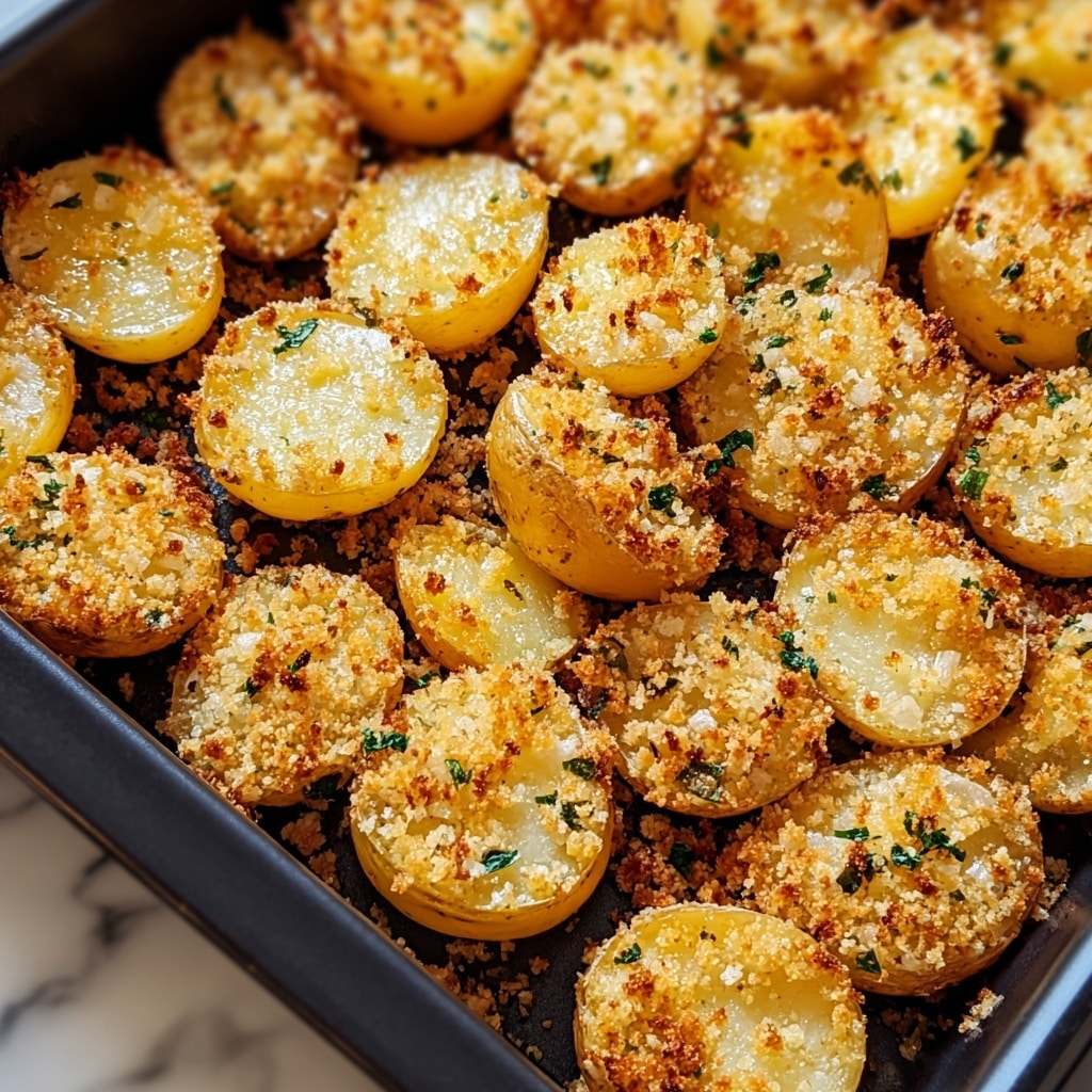 Crispy Garlic Parmesan Crusted Potatoes Recipe