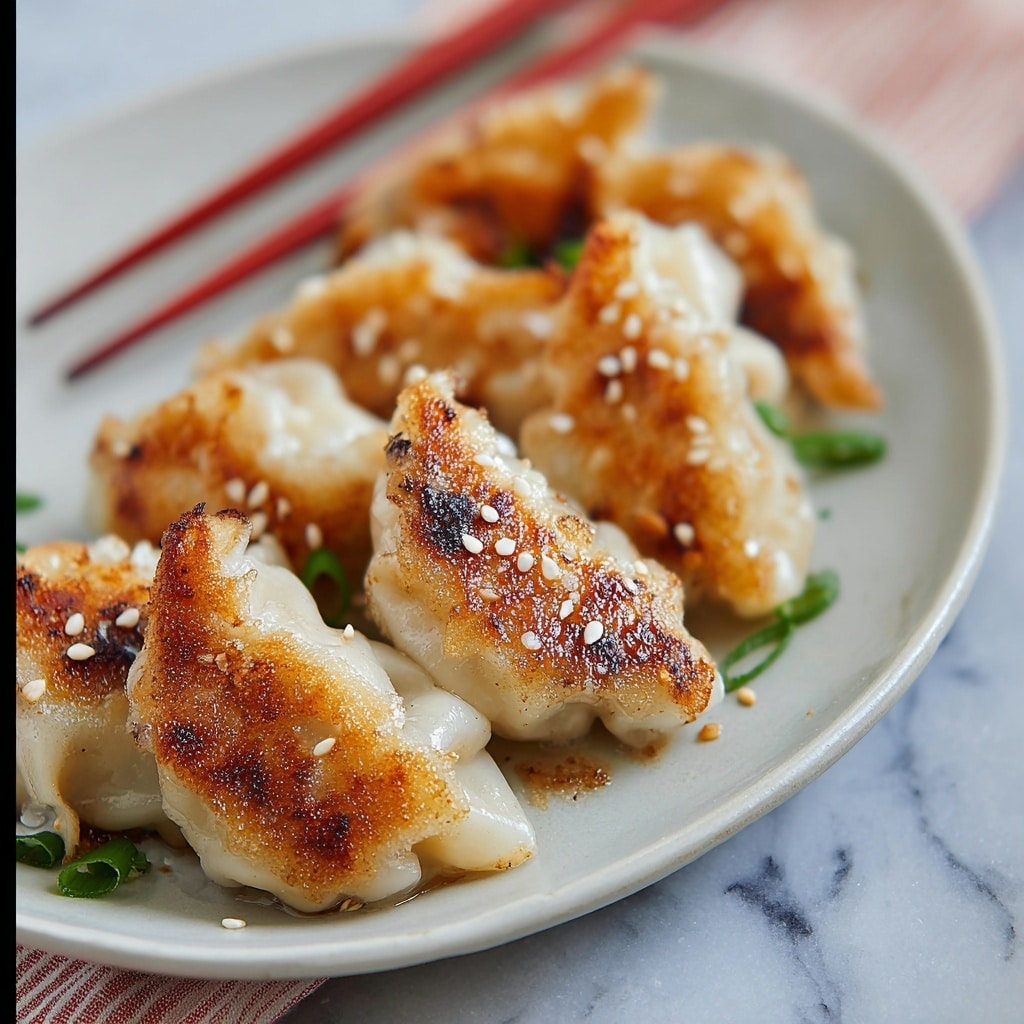 Pan-Fried Pork and Shrimp Dumplings with Homemade Wrappers Recipe