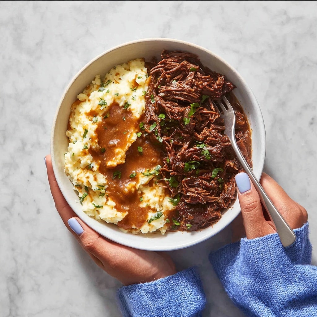 Instant Pot Pot Roast with Mashed Potatoes and Gravy Recipe - Recipe Image