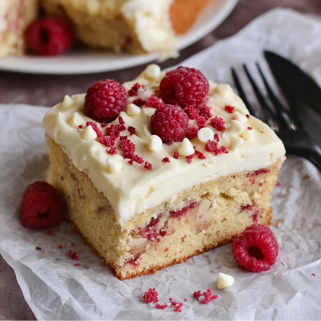White Chocolate Raspberry Traybake Recipe